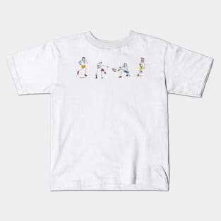 Mixed rugby stick figures Kids T-Shirt